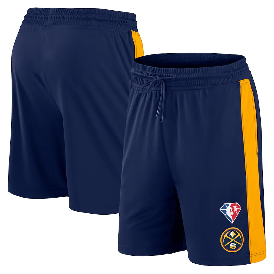 Men's Denver Nuggets Navy/Yellow Shorts Men's Denver Nuggets Navy/Yellow Shorts